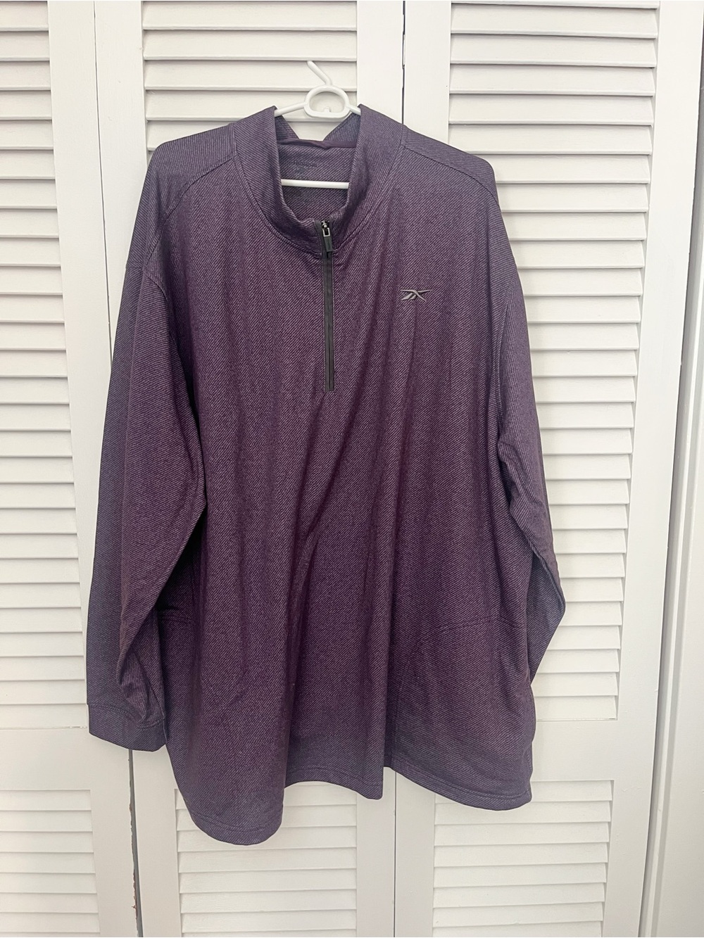 Reebok deep purple workout quarter zip pullover size 4XL